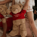 Christmas Bundle - Santa Sack & Biscuit the Bear with Cherry Red Sweater