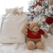 Christmas Bundle - Santa Sack & Biscuit the Bear with Cherry Red Sweater