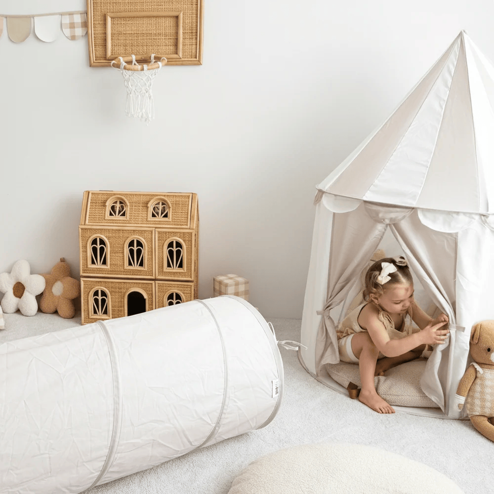 Circus Tent with Play Tunnel Bundle Nougat