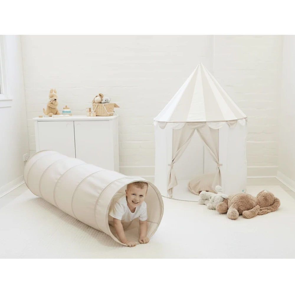 Circus Tent with Play Tunnel Bundle Nougat