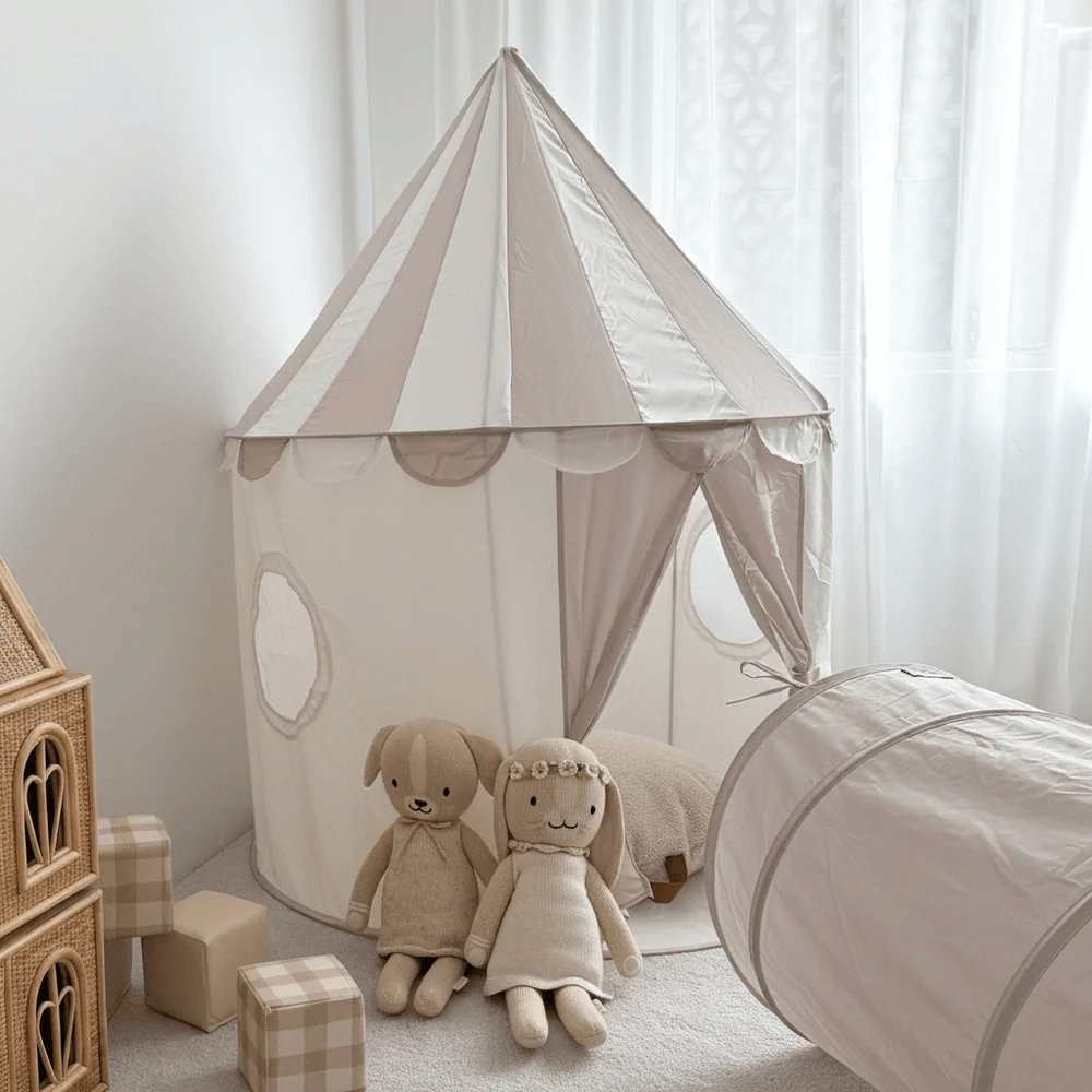 Circus Tent with Play Tunnel Bundle Nougat