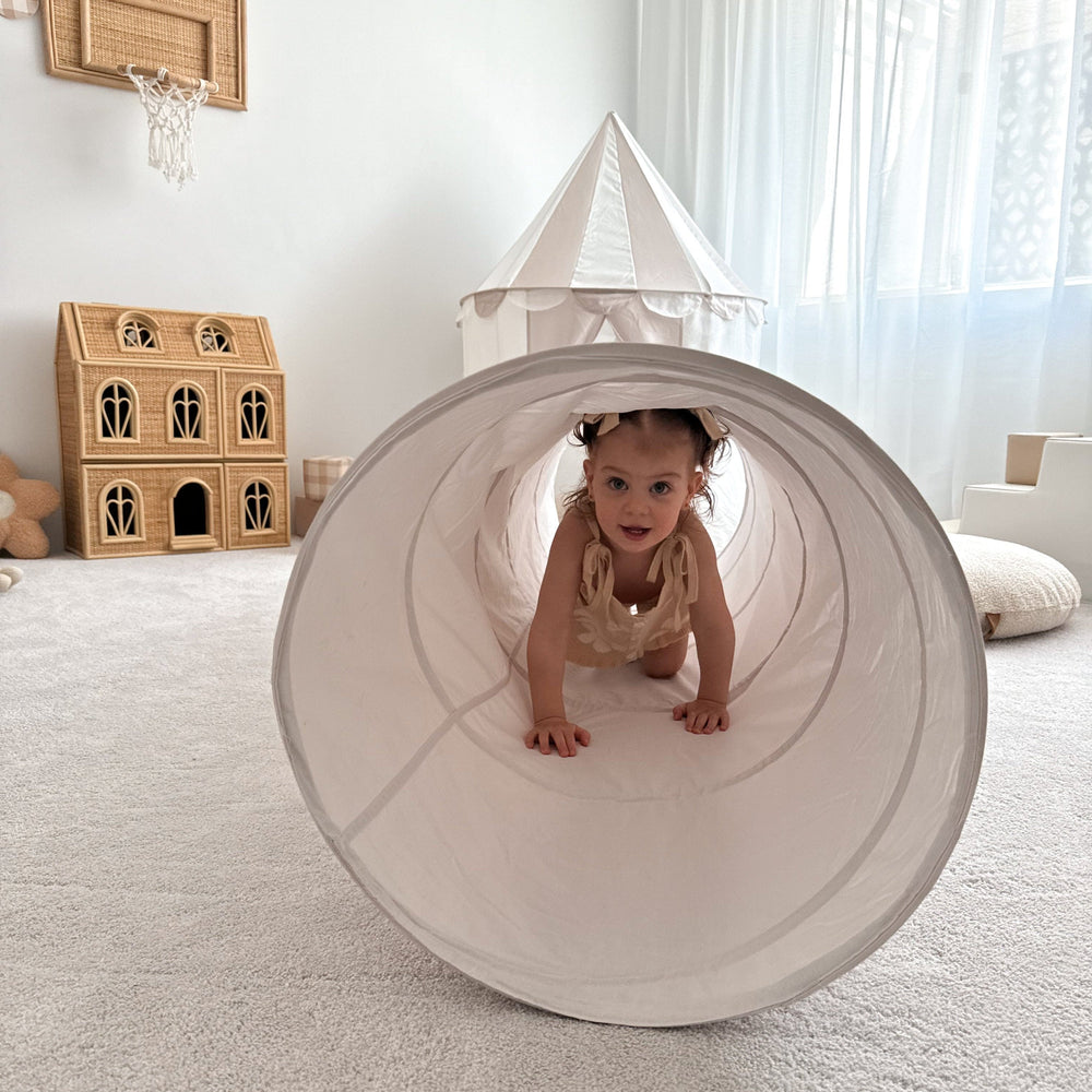 Circus Tent with Play Tunnel Bundle Nougat