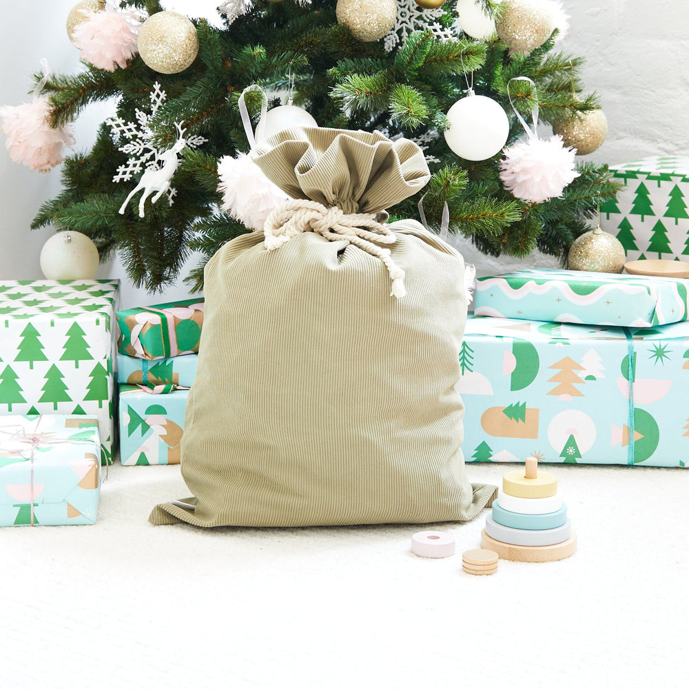 Corduroy SANTA SACK bay leaf