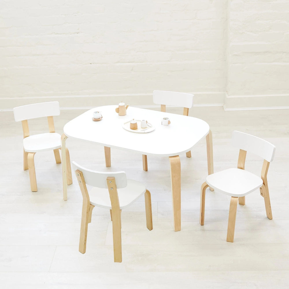 EZRA Rectangle Table & 4 Chair Set