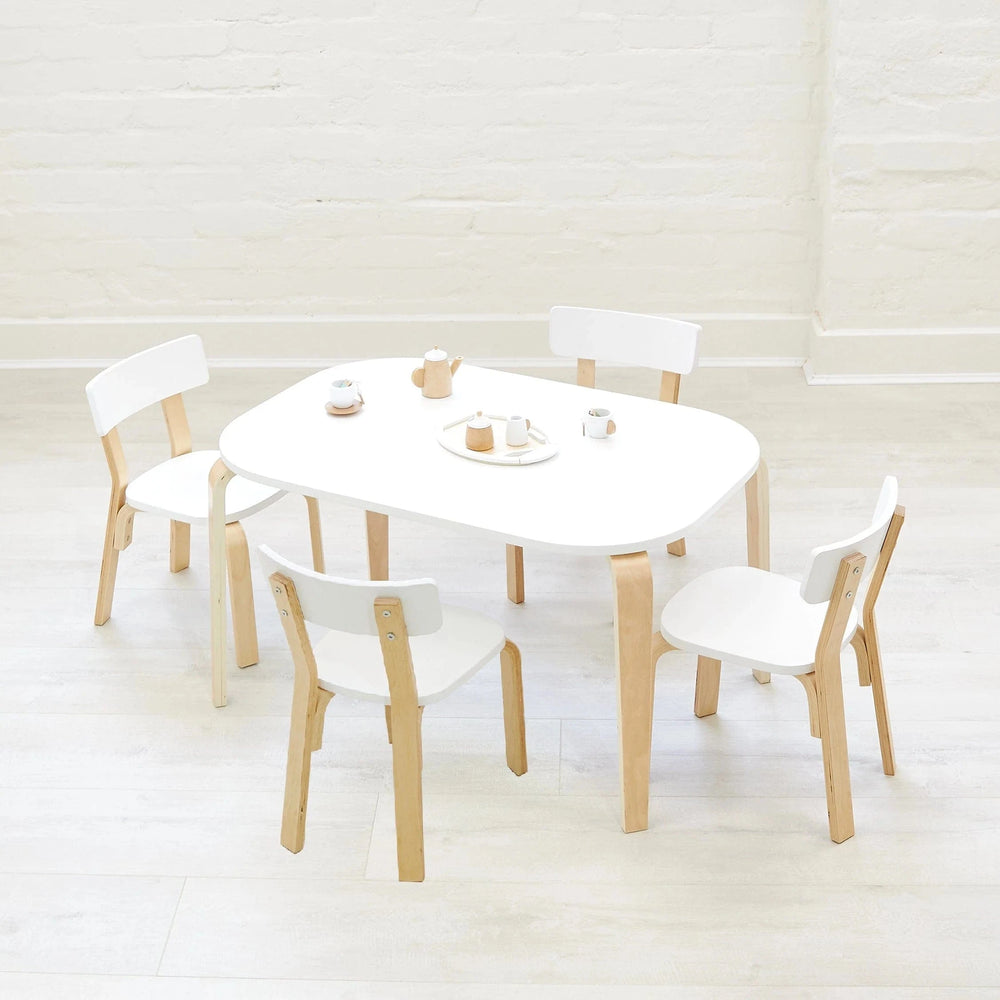 EZRA Rectangle Table & 4 Chair Set