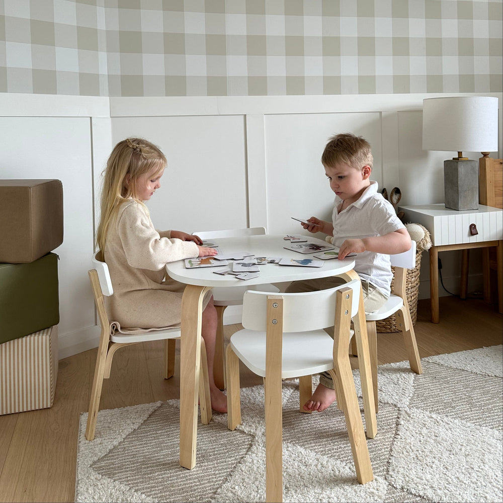 EZRA Square Table & 4 Chair Set