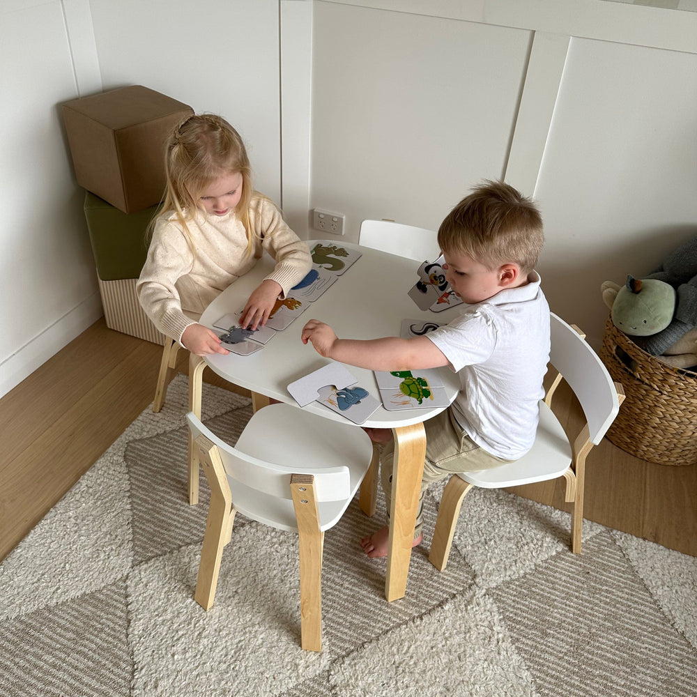 EZRA Square Table & 4 Chair Set