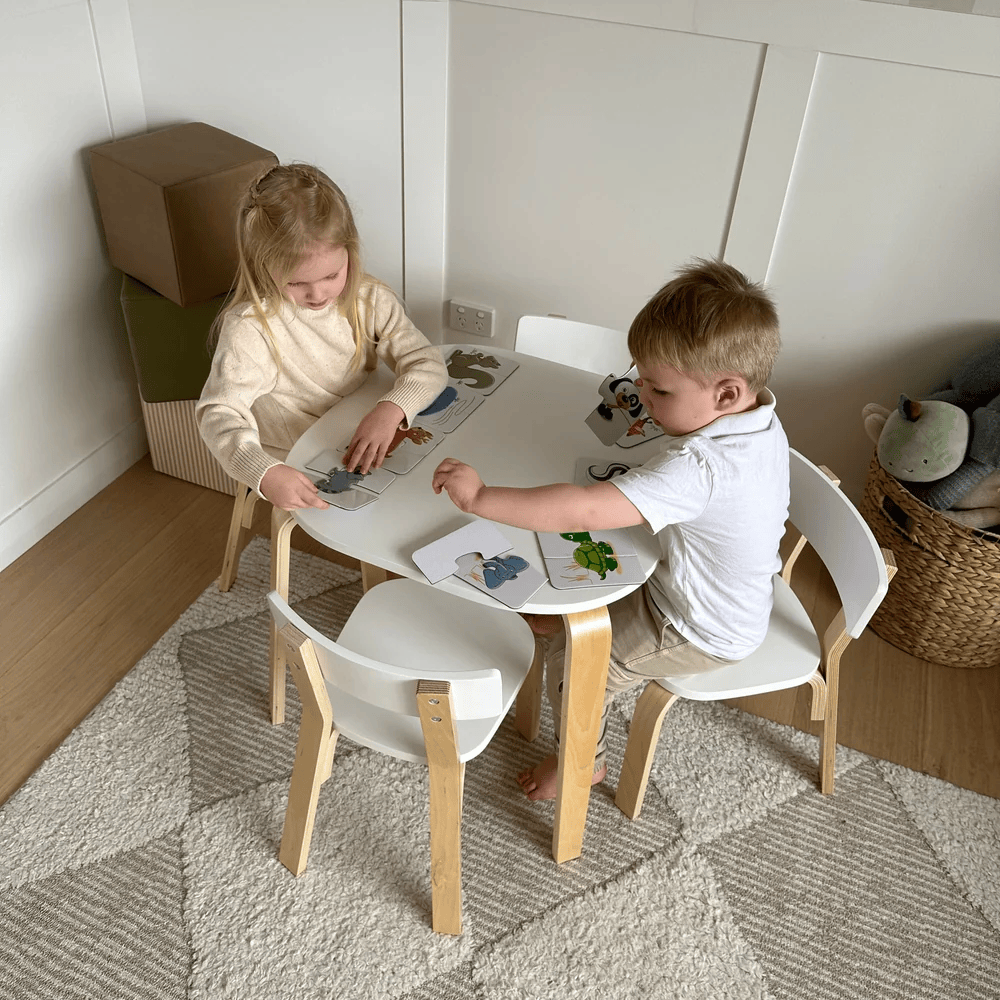 EZRA Square Table & 4 Chair Set