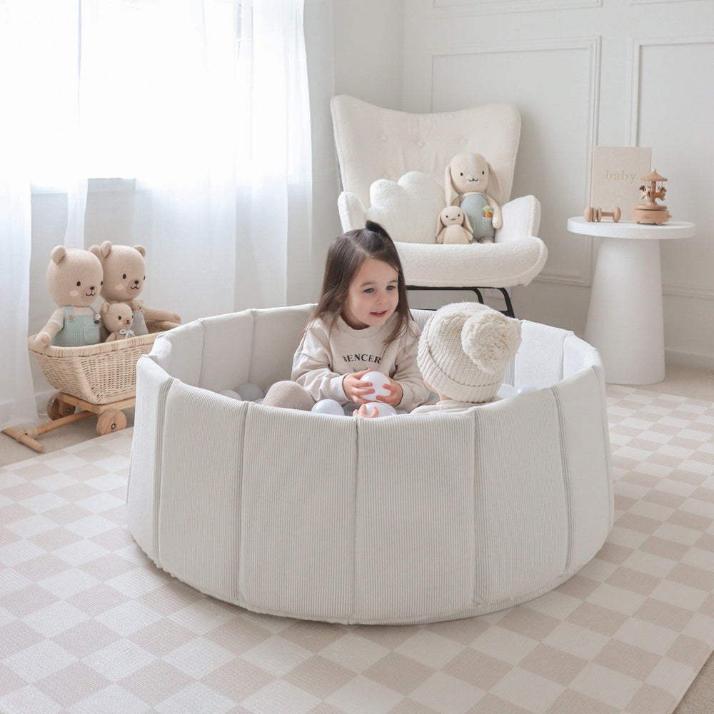 Foldable Corduroy Ball Pit - Preorder Ivory