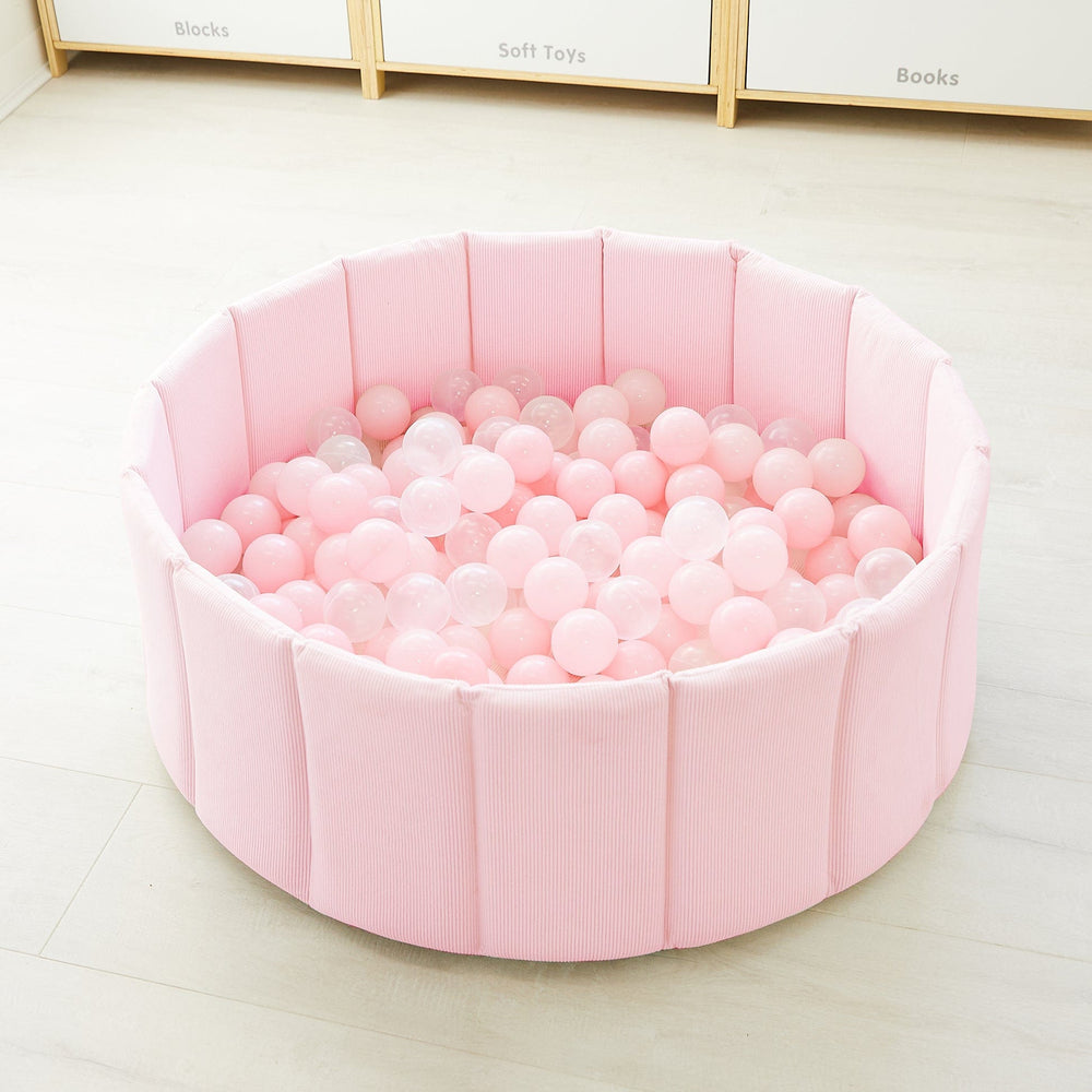 Foldable Corduroy Ball Pit with 200 Balls - Preorder Blush Pink Ball Pit Pale Pink Balls
