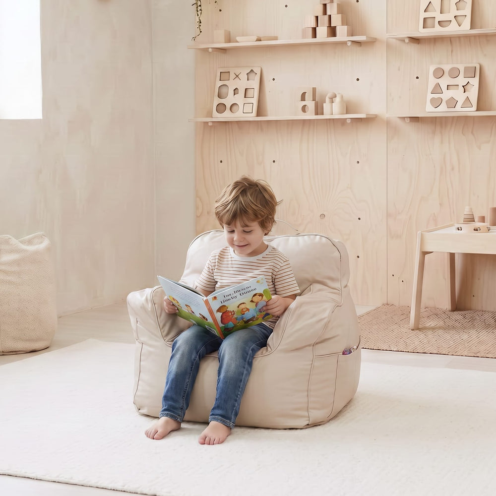 Franklyn Cotton Canvas Beanbag Nougat