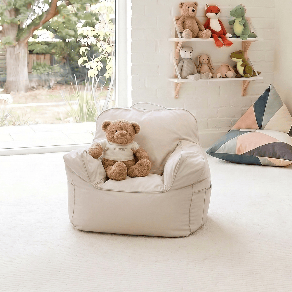 Franklyn Cotton Canvas Beanbag Nougat