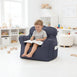 Franklyn Cotton Canvas Beanbag Steel Blue