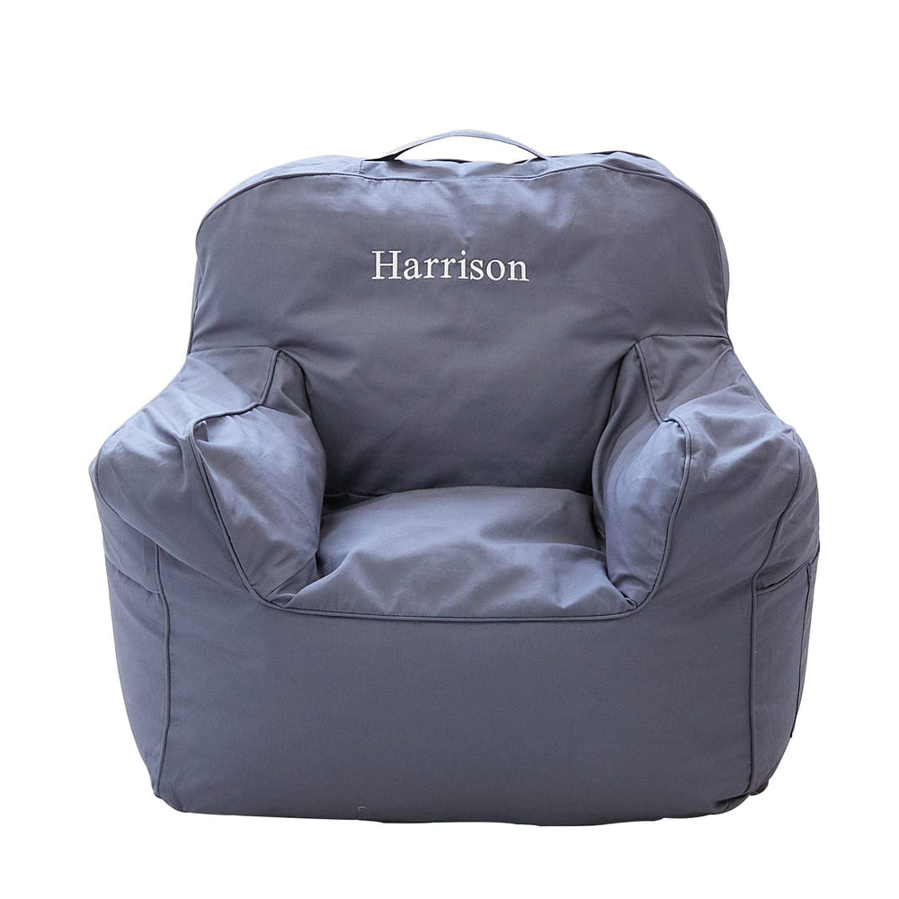Franklyn Cotton Canvas Beanbag Steel Blue