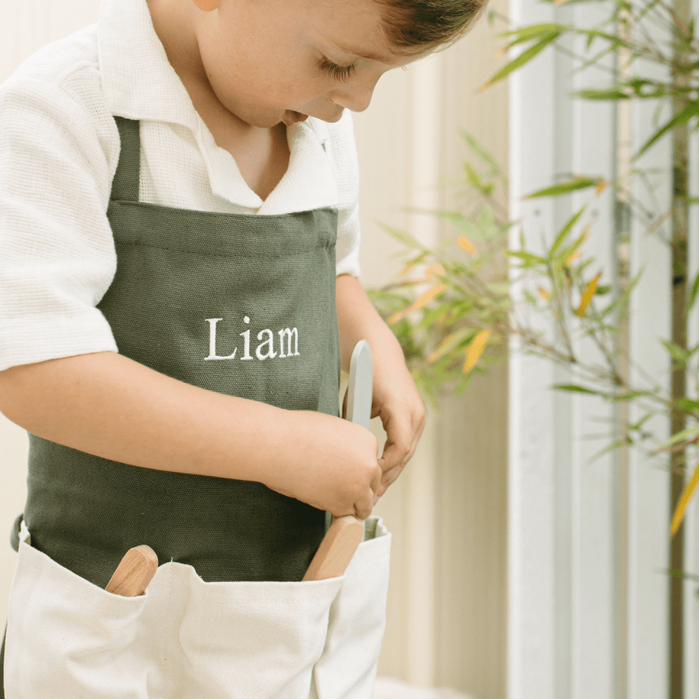 Garden Apron & Glove Set Olive