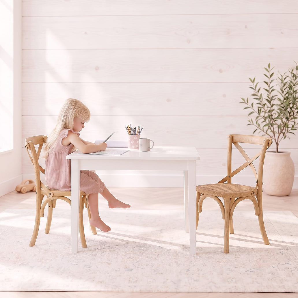 Hampton Table & 2 Chairs Set Natural