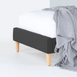 OW Upholstered Bed Ash Grey - Linen Fabric King Single