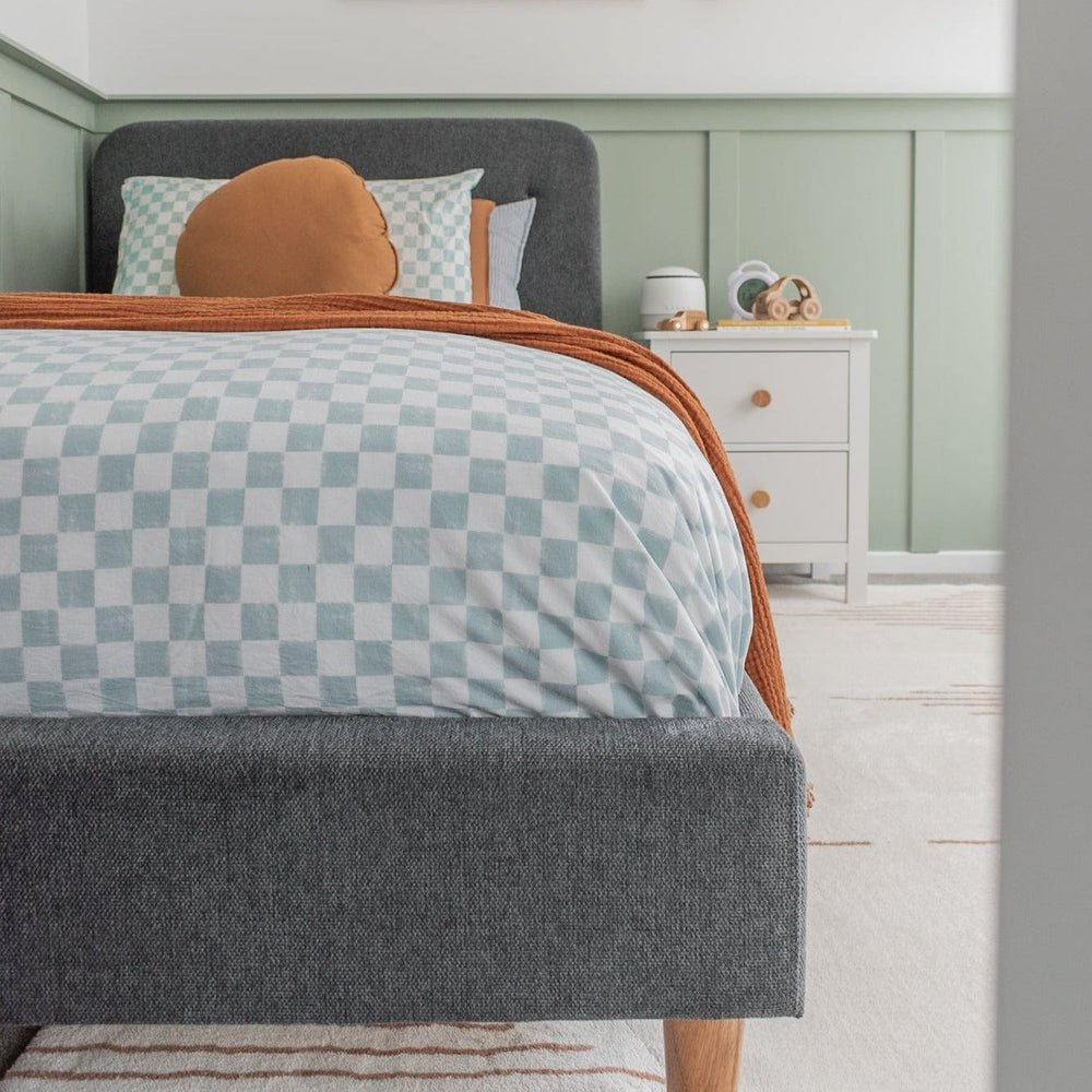 HARLOW Upholstered Bed - Ash Grey