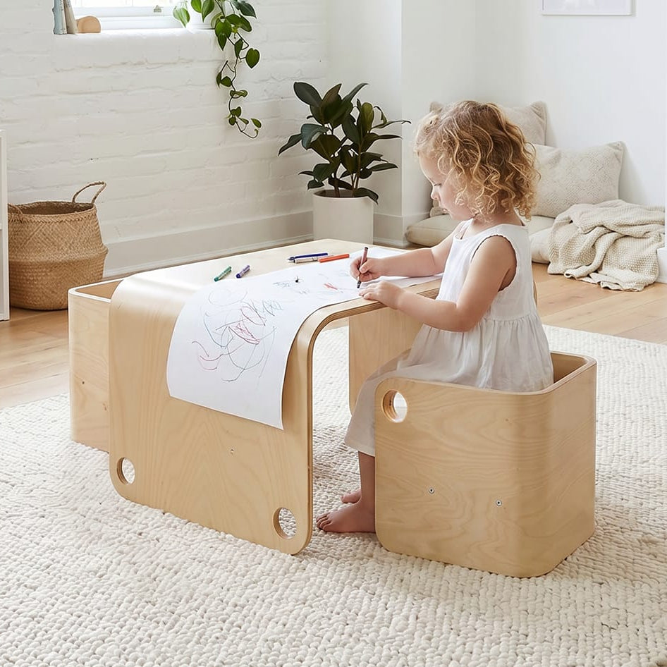 Henry Toddler Table Set - Preorder Natural