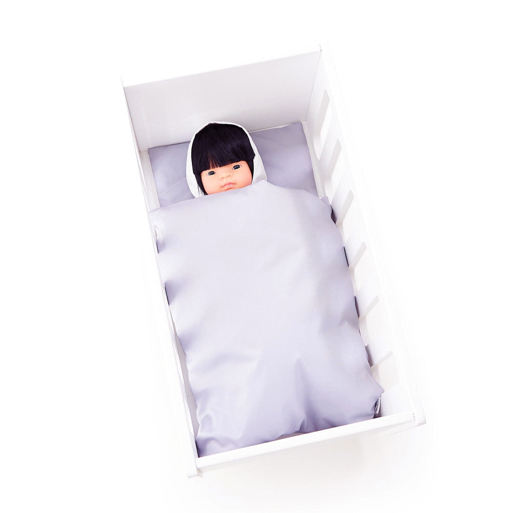 HipKids Doll Bedding - reversible Lilac