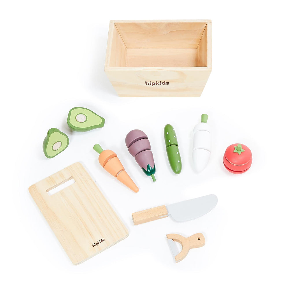 HipKids Play Vegetable Crate Set