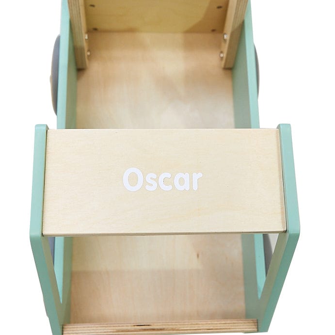 Wooden Push Truck Olive