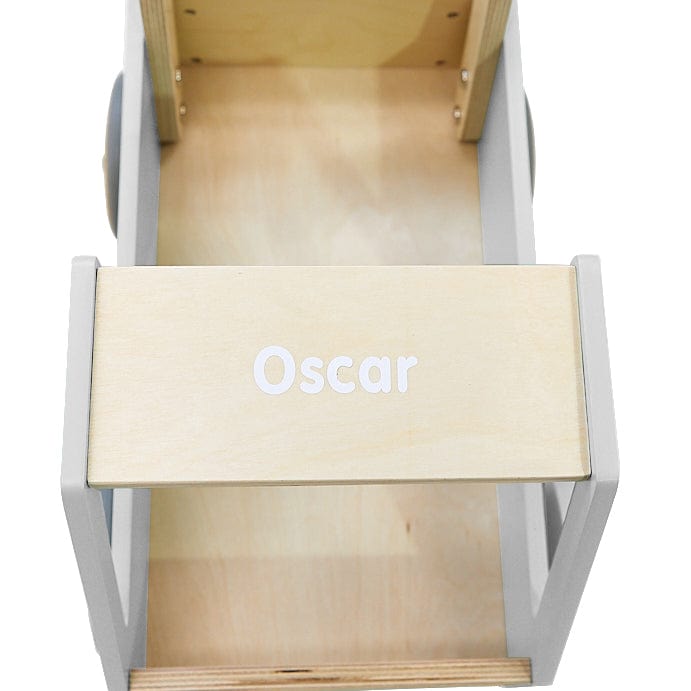 Wooden Push Truck Grey