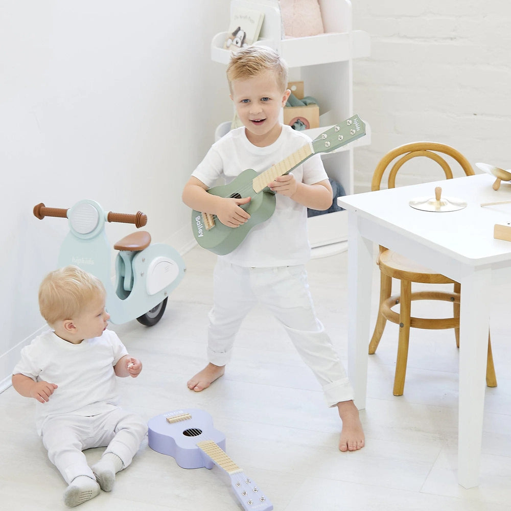 HipKids Wooden Toy Guitar Sage