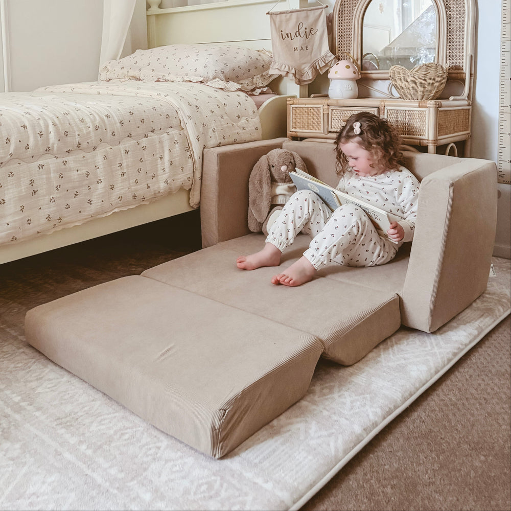 KENDALL Corduroy 2 Seater Flip Out Nougat