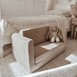 KENDALL Corduroy 2 Seater Flip Out Nougat