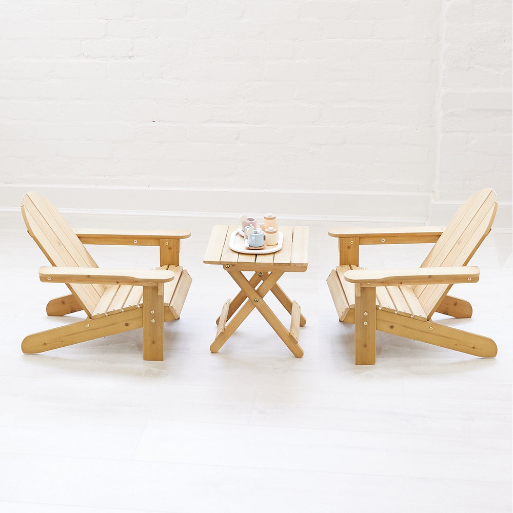 Kids Adirondack Chair & Side Table 2 Chair & Side Table Set