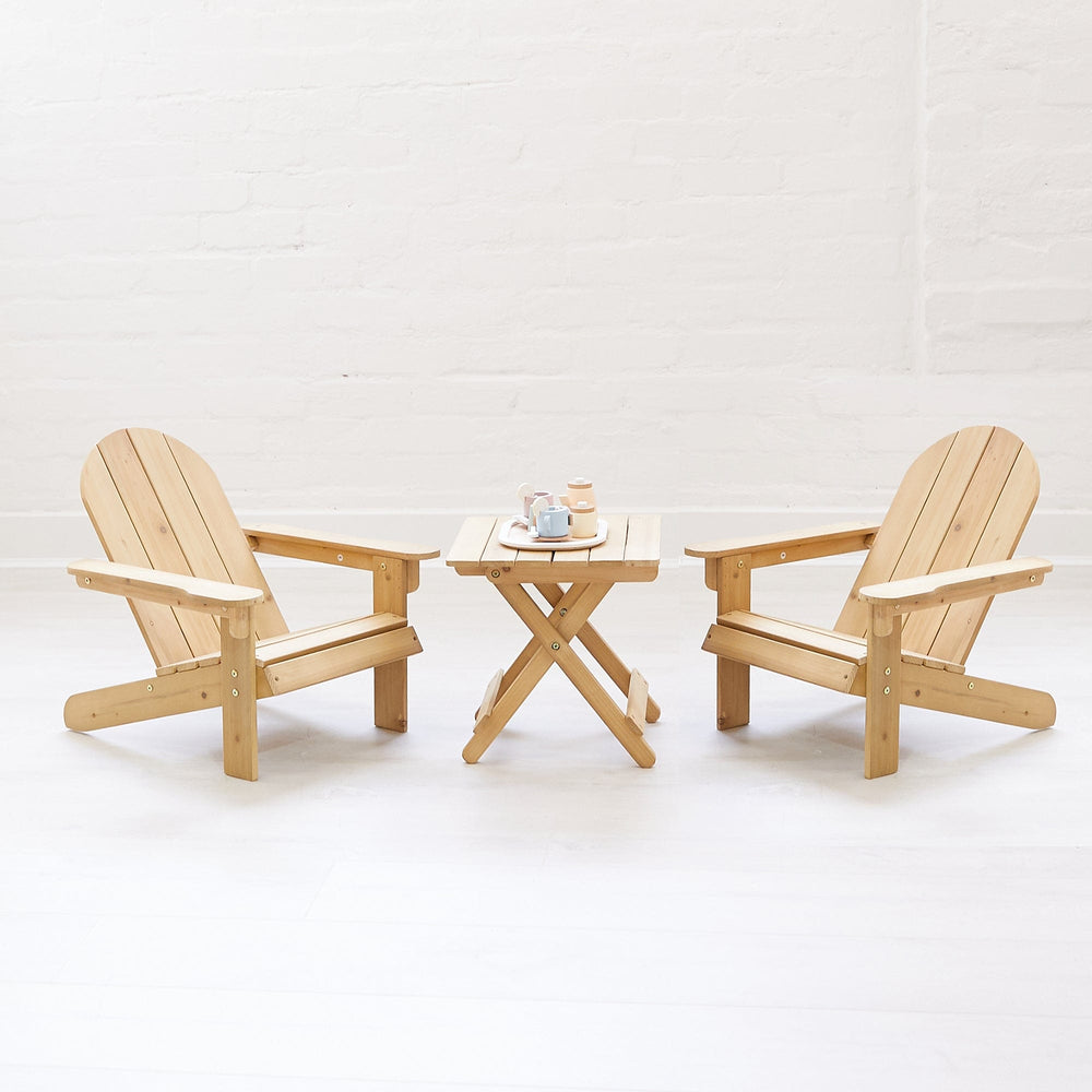 Kids Adirondack Chair & Side Table 2 Chair & Side Table Set