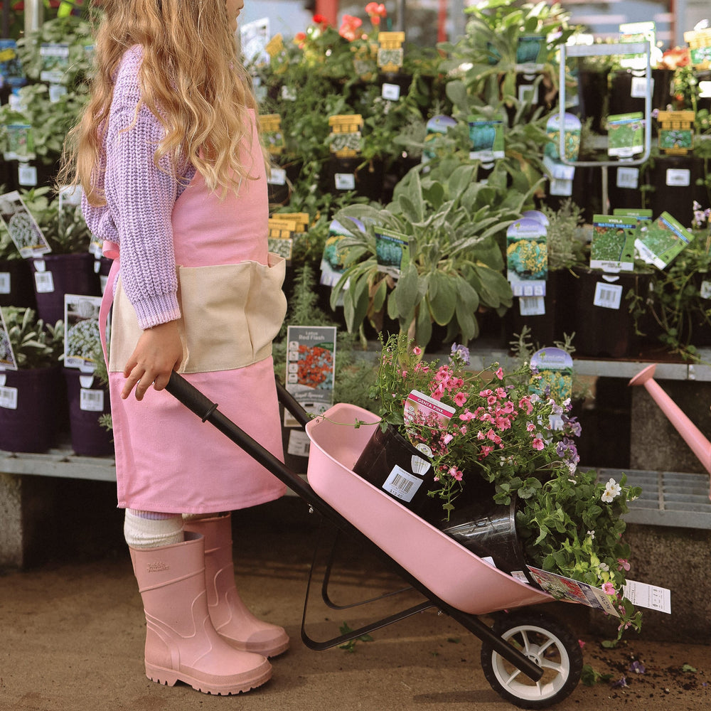 Kids Gardening Apron with Pocket Blush Pink