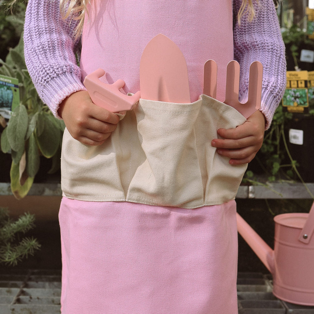 Kids Gardening Apron with Pocket Blush Pink