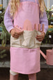 Kids Gardening Apron with Pocket Blush Pink