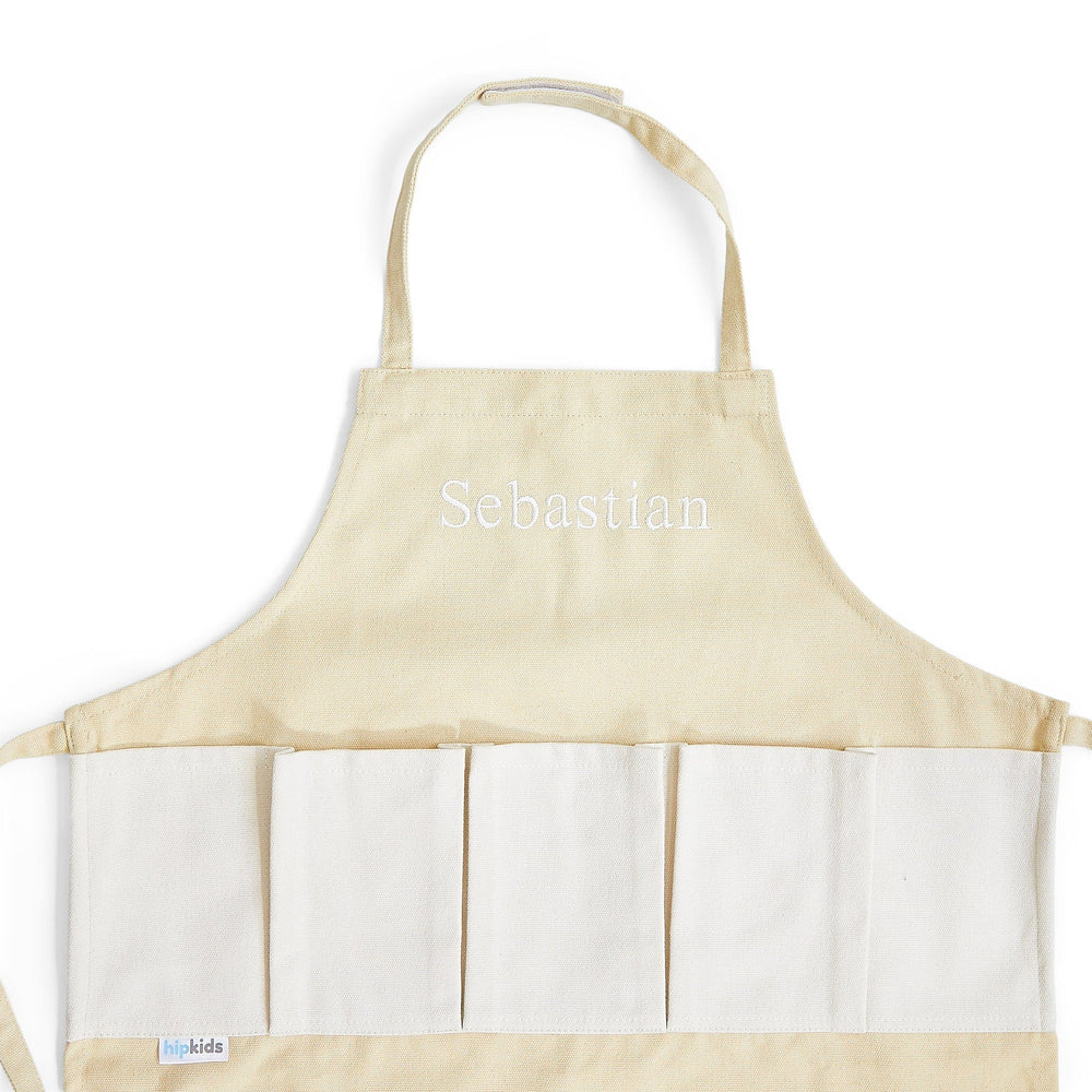 Kids Gardening Apron with Pocket Straw