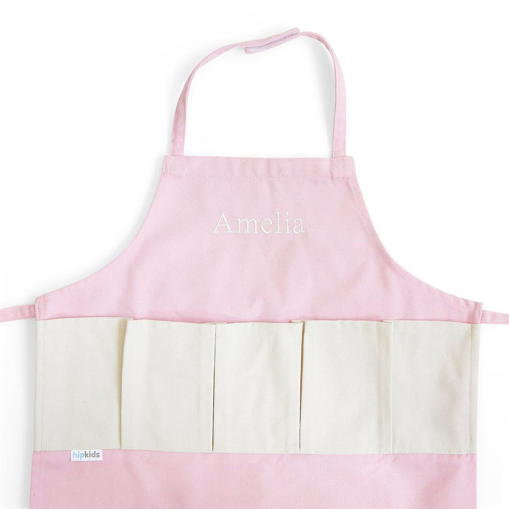 Kids Gardening Apron with Pocket Blush Pink
