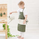 Kids Gardening Apron with Pocket Dark  Olive