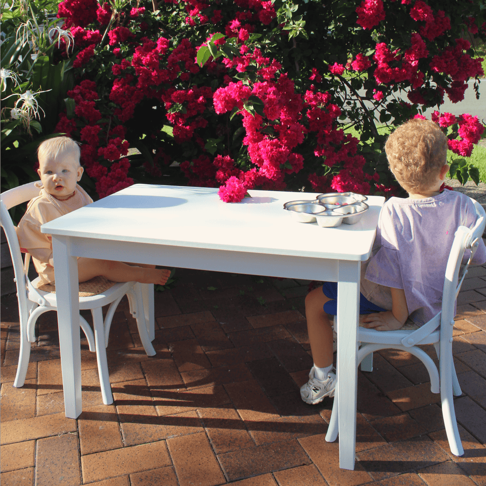Kids Hampton 2 Chairs & Table Set White