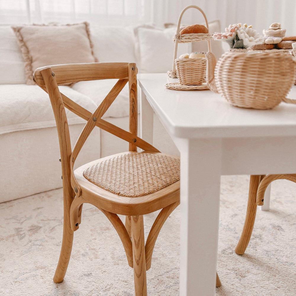 Kids Hampton 2 Chairs & Table Set Natural