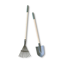 Kids Rake & Shovel Garden Tools Olive