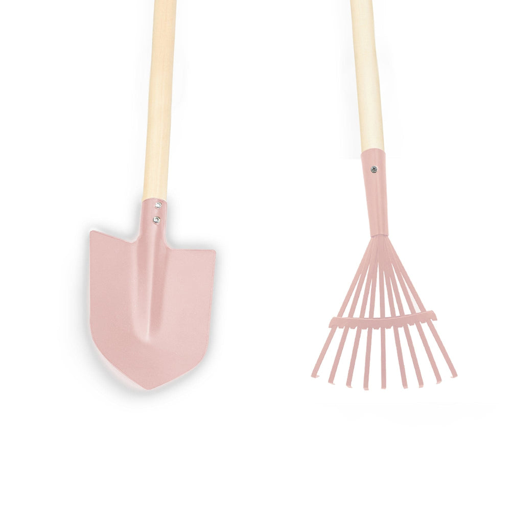 Kids Rake & Shovel Garden Tools Blush Pink