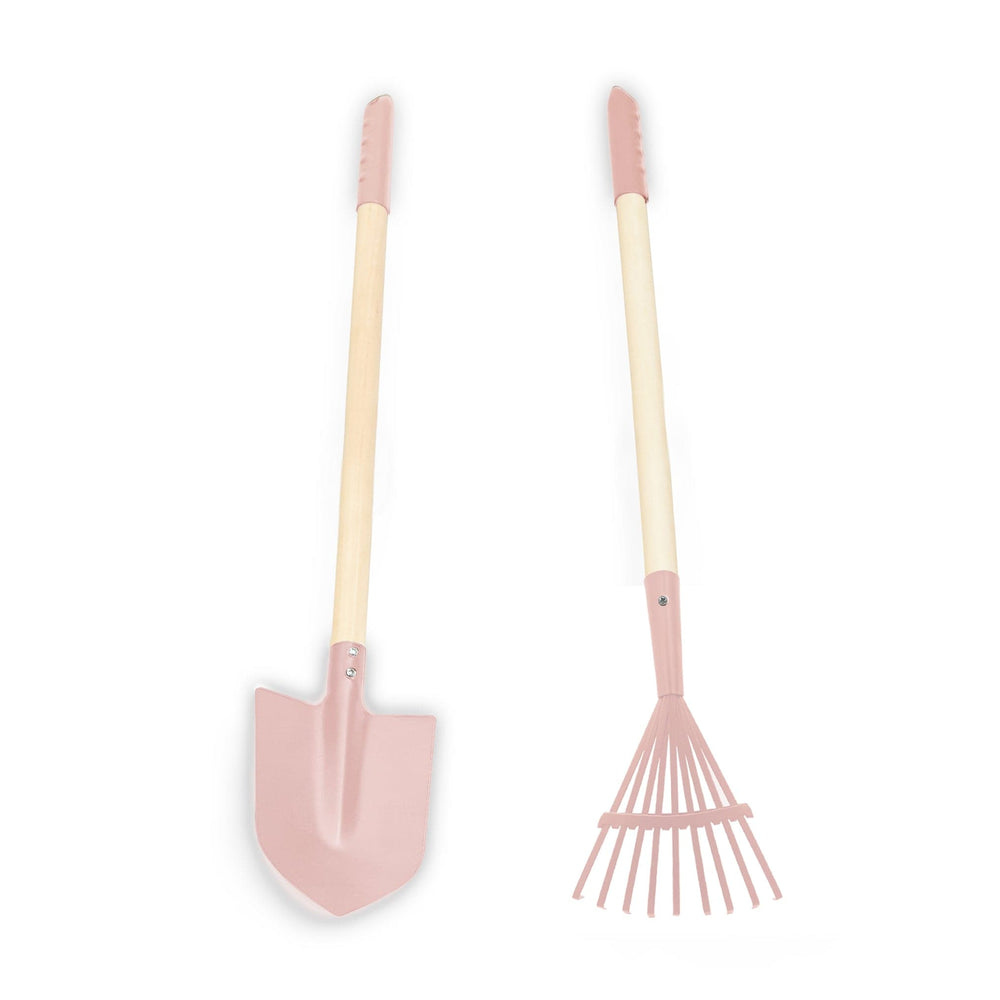 Kids Rake & Shovel Garden Tools Blush Pink