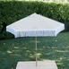 Kids Sand Water / Picnic Table with Tassel Umbrella Nougat