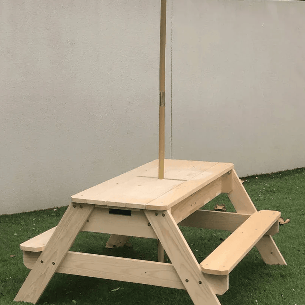 Kids Sand Water / Picnic Table with Tassel Umbrella - Preorder