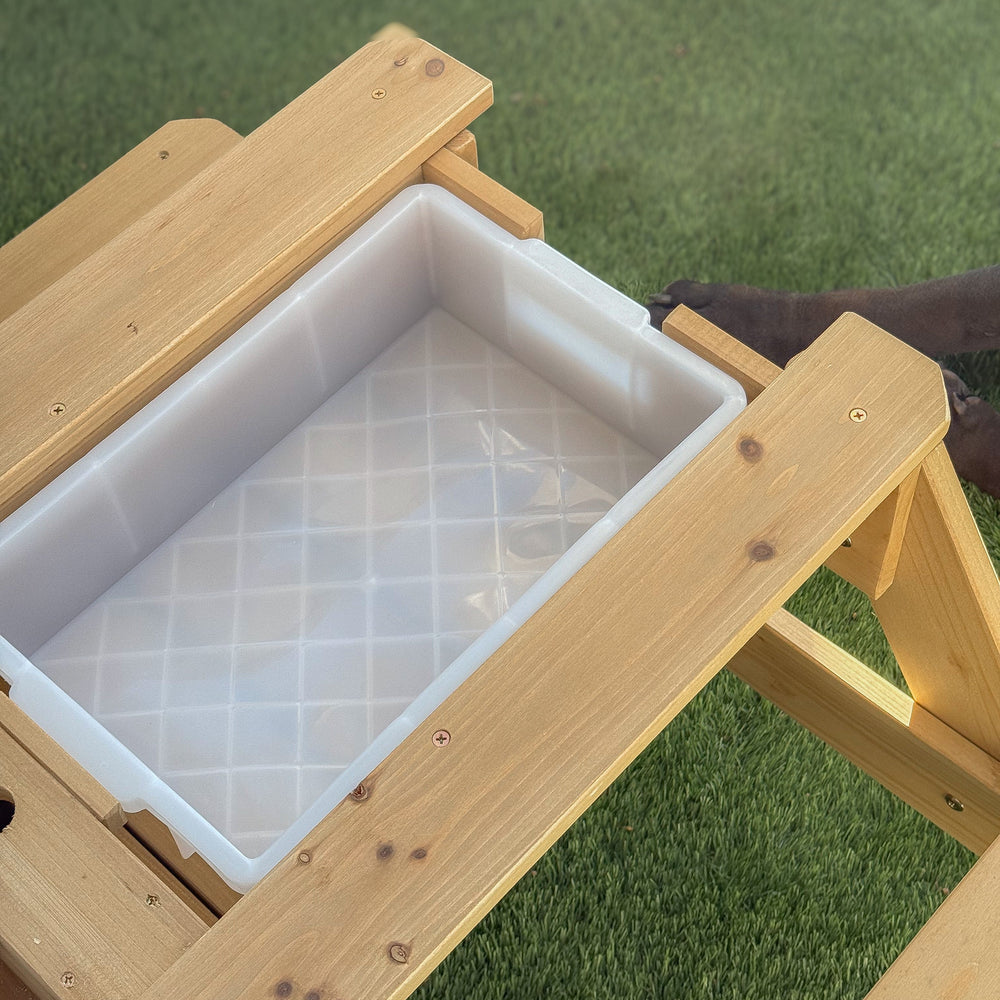 Kids Sand Water / Picnic Table with Tassel Umbrella