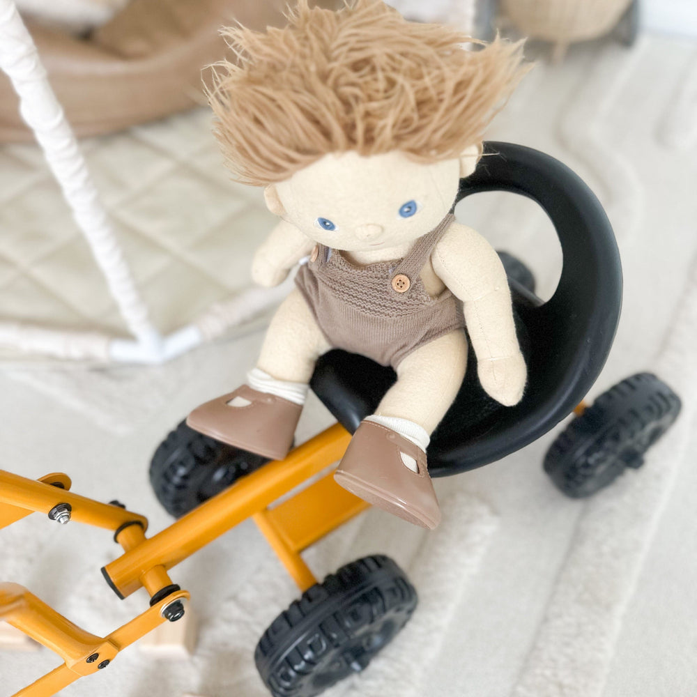 Kids Steel Toy Ride-On Excavator - Mustard