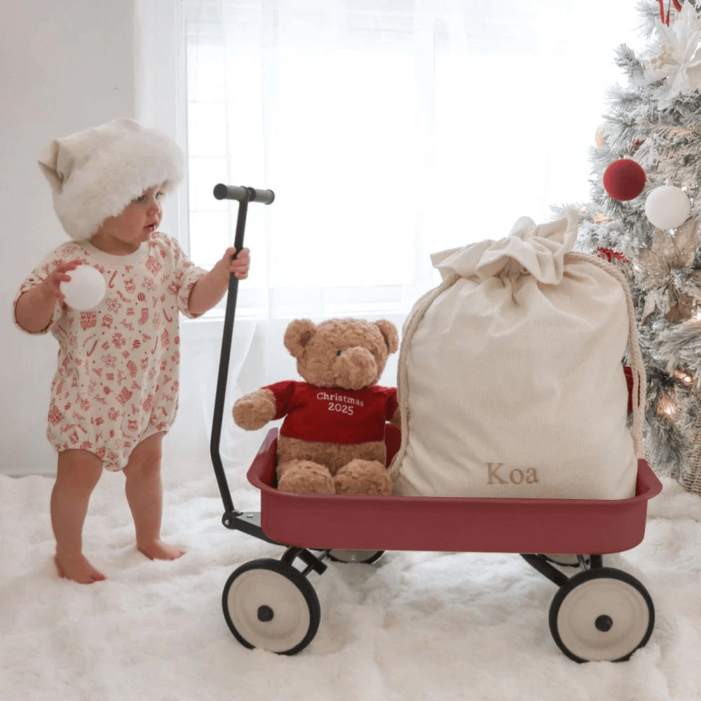 Kids Steel Toy Wagon Cherry Red