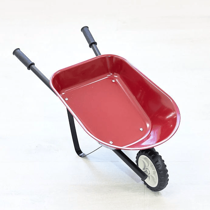 Kids Steel Toy Wheelbarrow Cherry Red