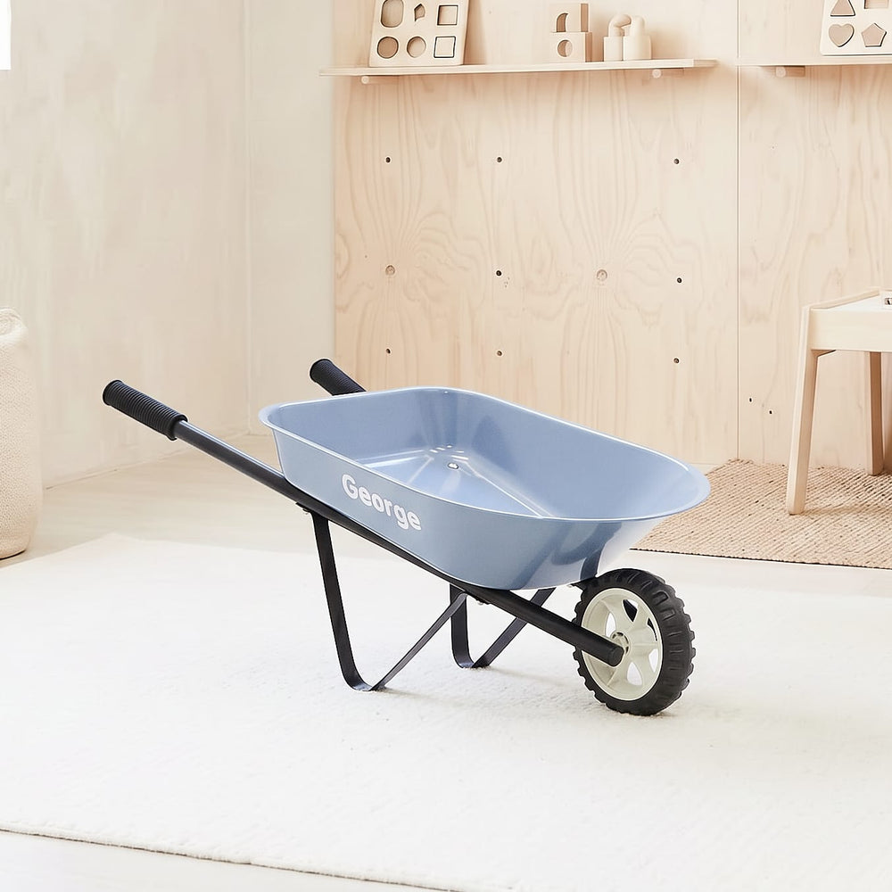 Kids Steel Toy Wheelbarrow Steel Blue